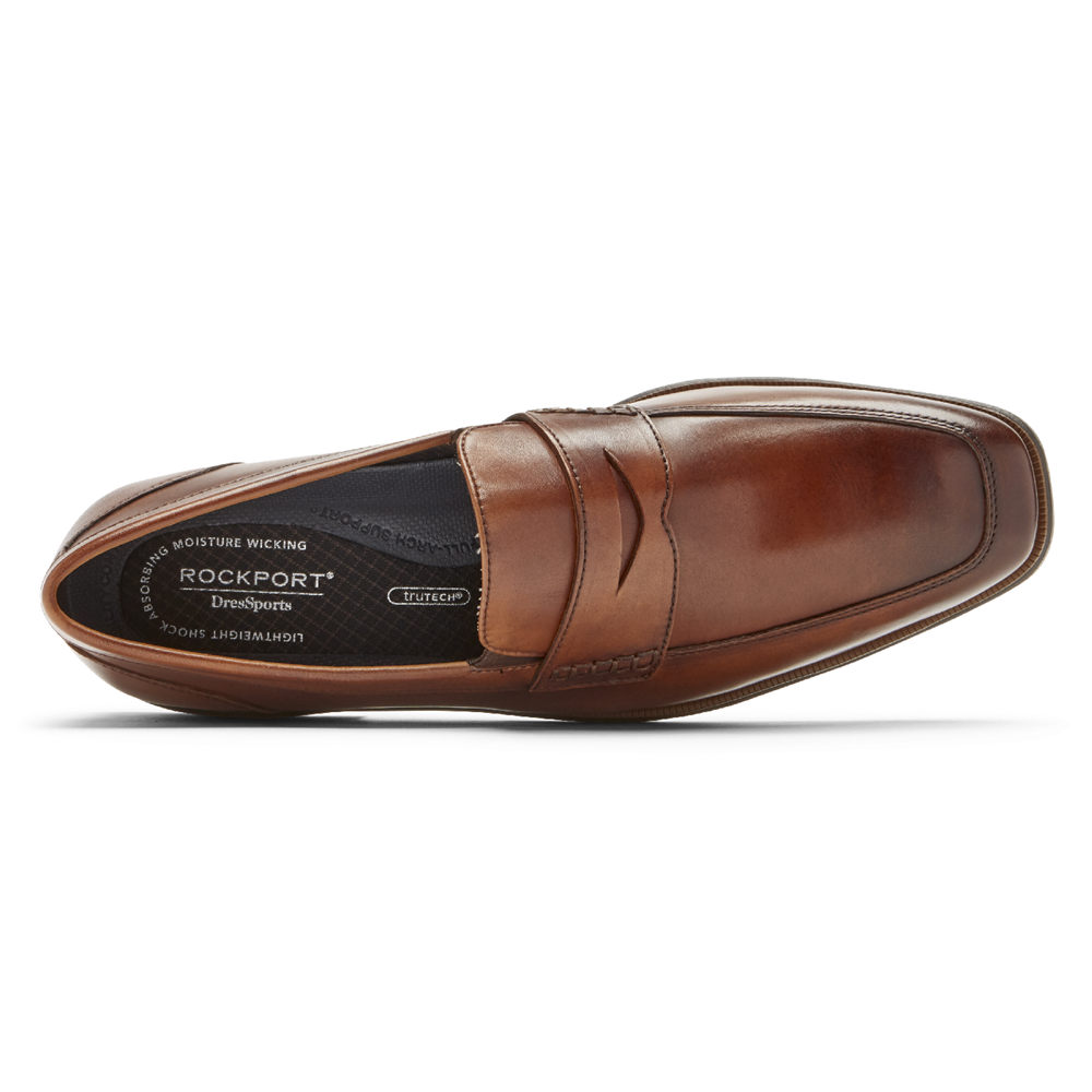 Rockport Singapore Mens Loafers - Dres Sports Business 2 Penny Brown - DC5096817